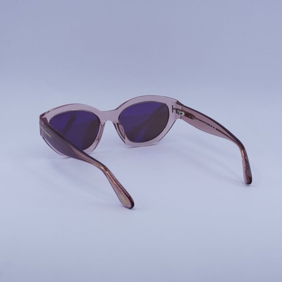 Tom Ford FT1086 72E Penny Sunglasses Pink Cat Eye Frame, Brown Lenses main image 6